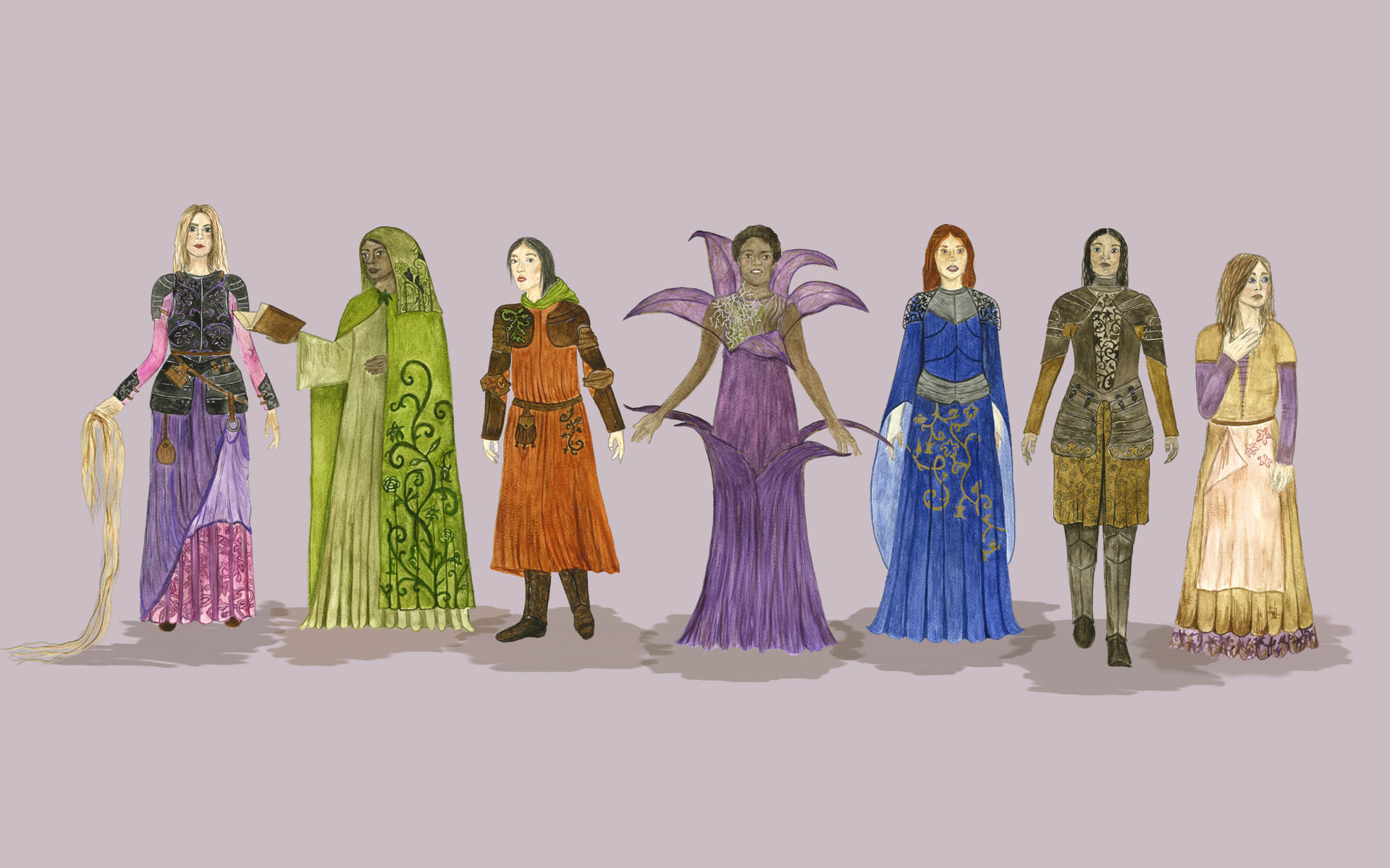 Rapunzel Retold character line-up.