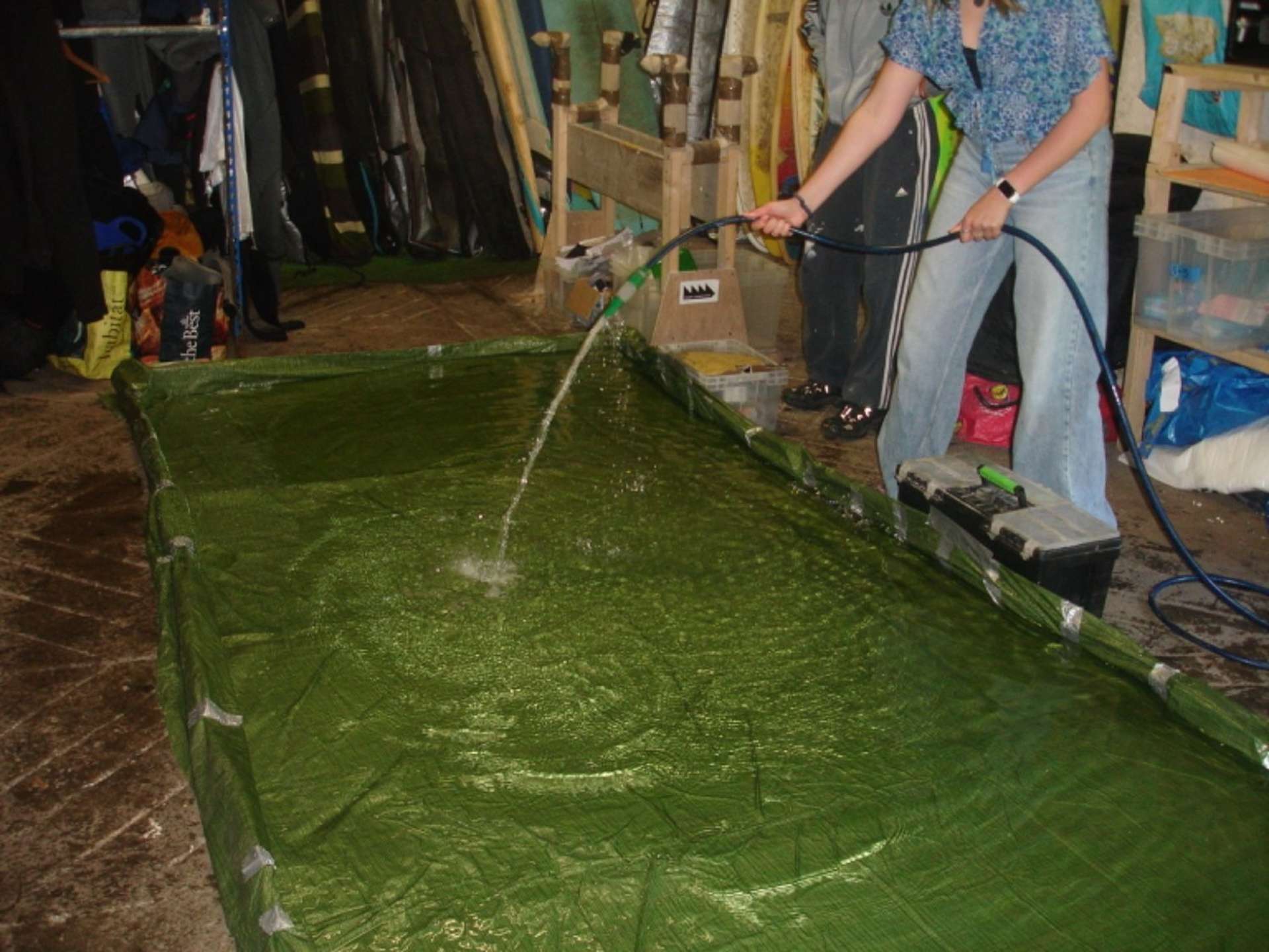 Filling marbling waterbath