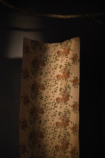 Image of curtain sample hanging on branch