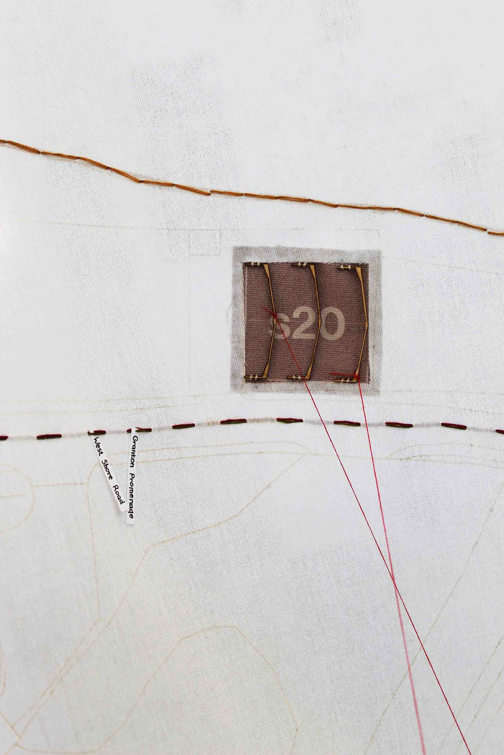 Demolished warehouse on map, part of the curatorial object