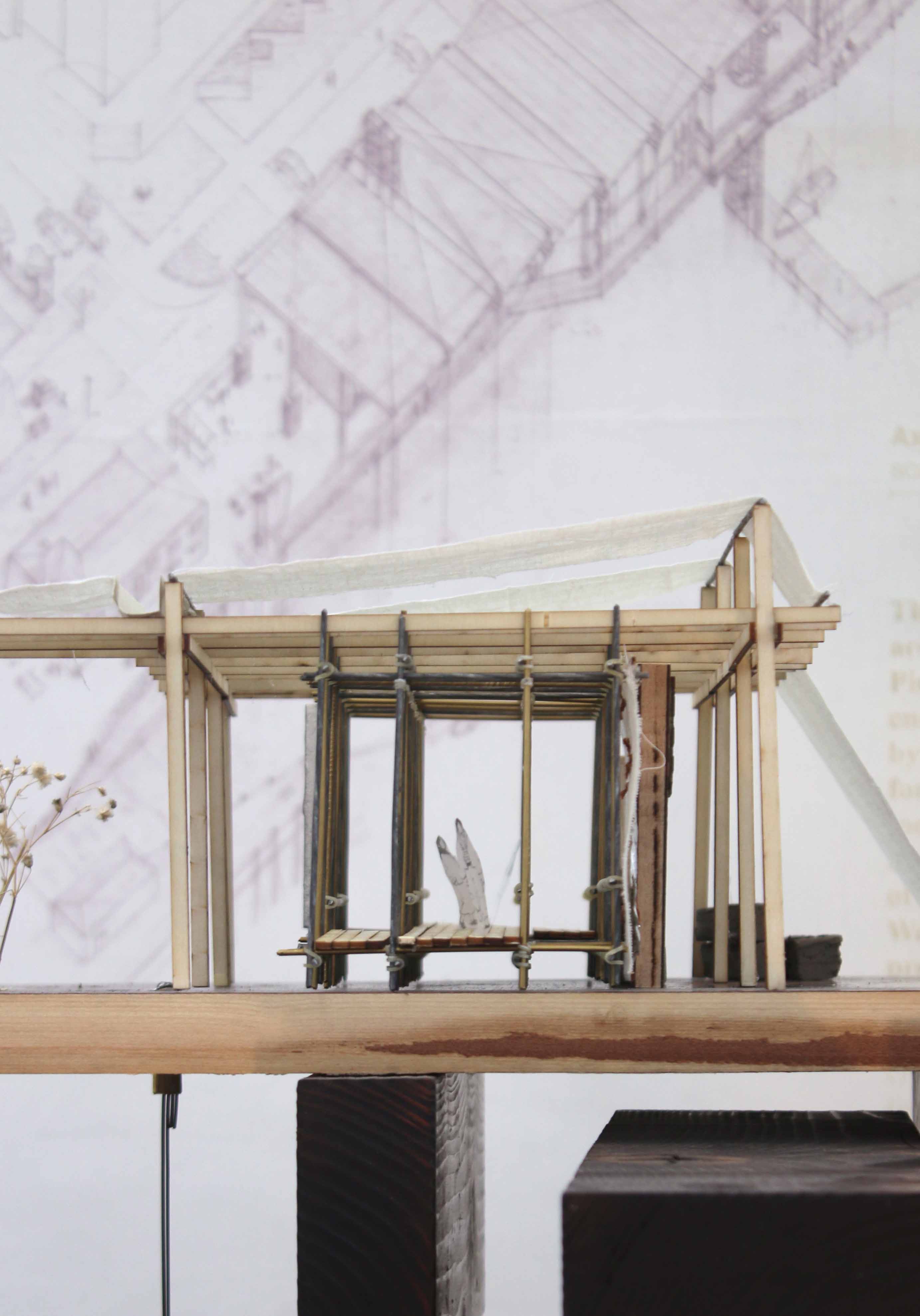 Model of the walkway, modelled at 1:50