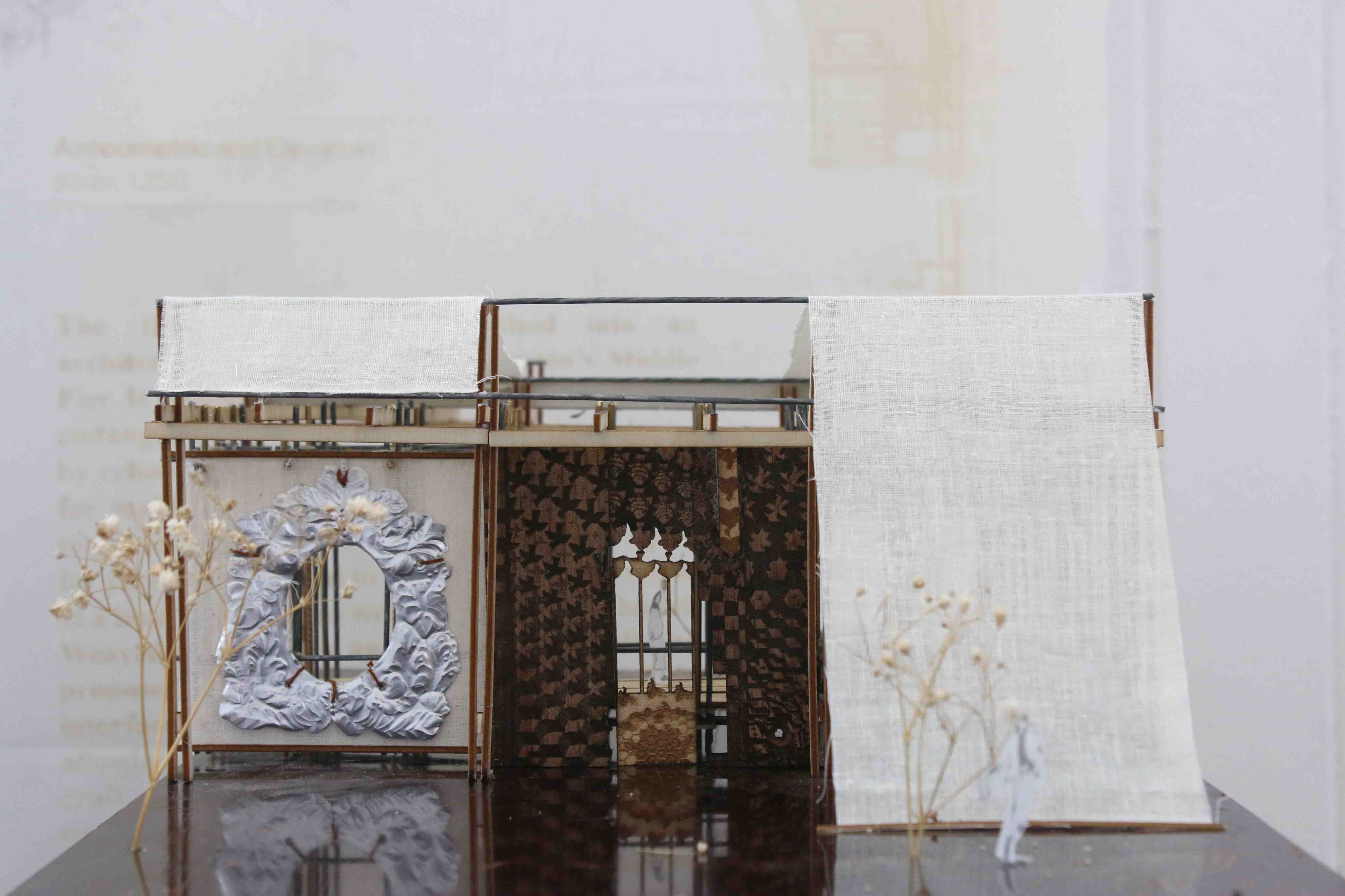 Photograph of 1:50 Model of walkway and panels