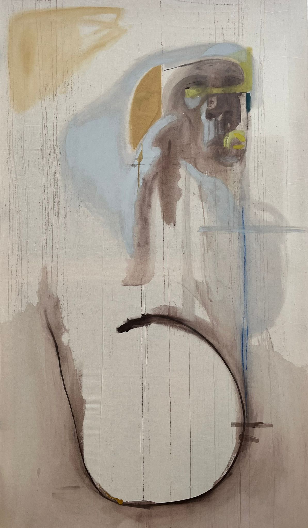 sketch (details). 2026. watercolour and acrylic on calico. 165 x 94 cm. Edinburgh