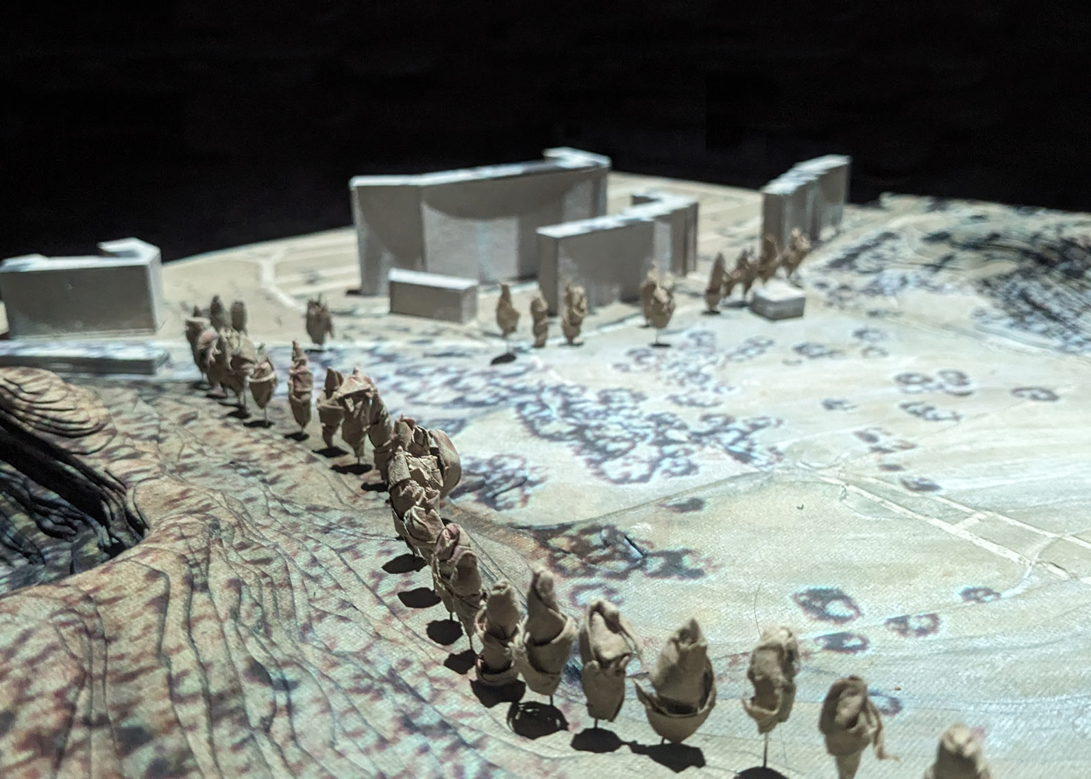 Closer view of KL Plaszow  topographical model.  