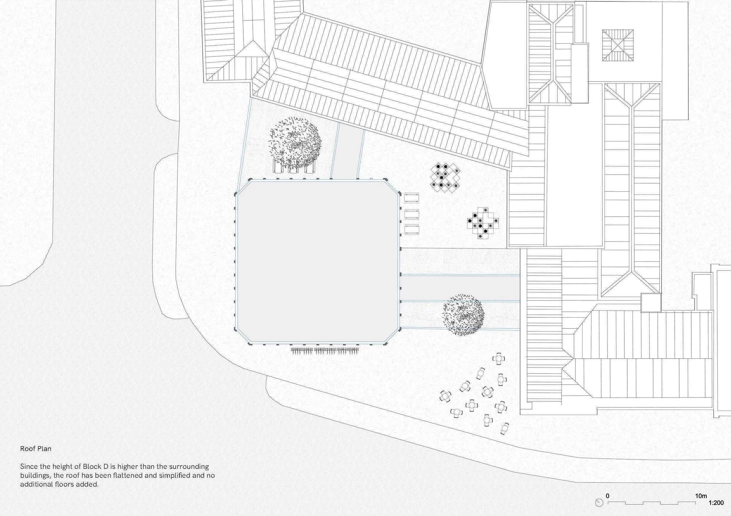 1:200 Roof Floor Plan