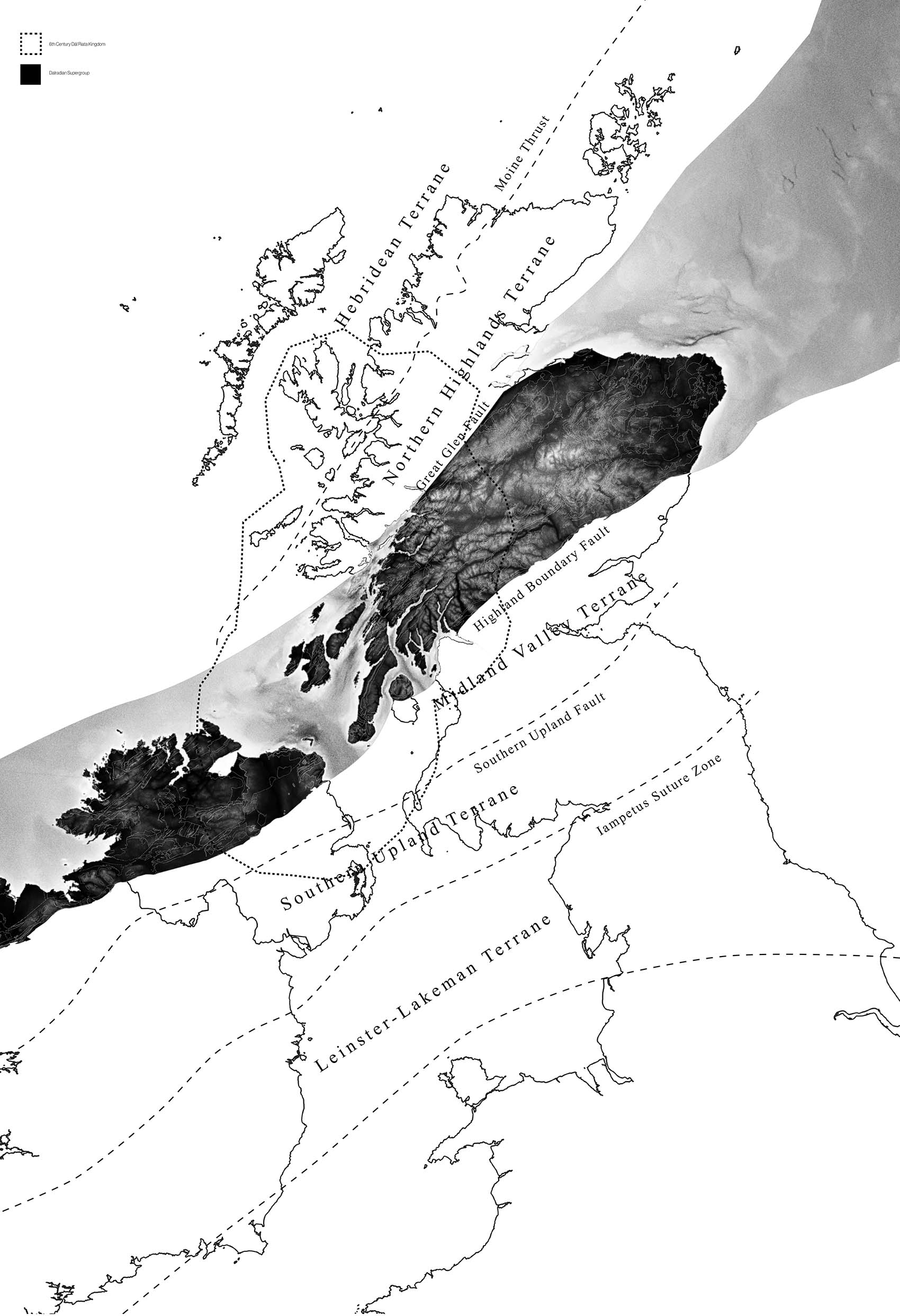 Map of Dalradian Supergroup