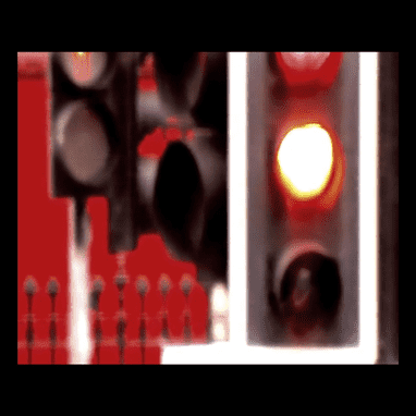 Video still from MP4 video file showing traffic lights.