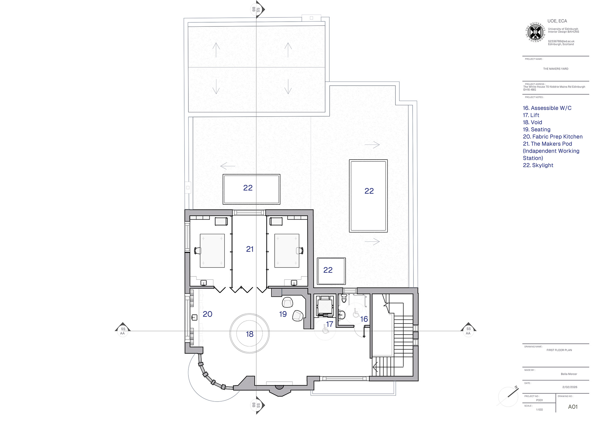 First floor plan - not to scale 