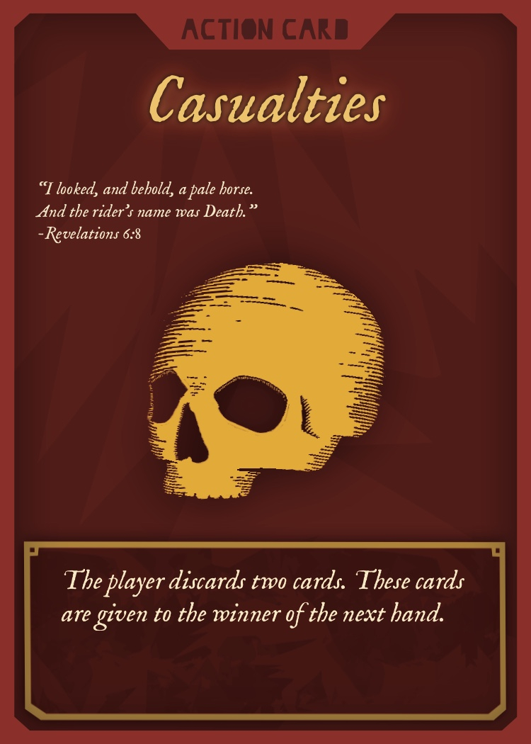 Action card titled “Casualties”