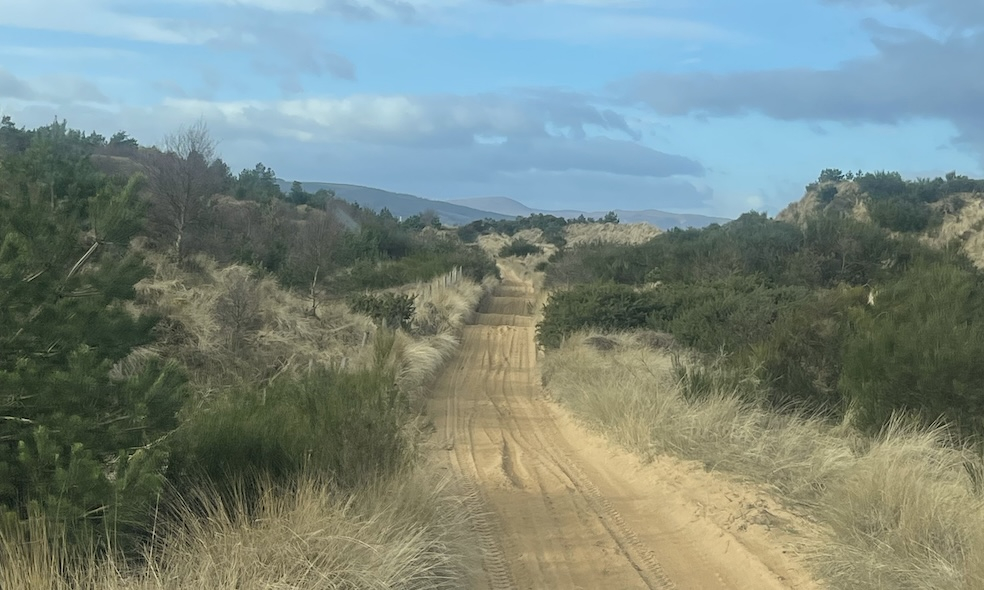 Sand road through Sand-dunes on Morrich More's West coast 