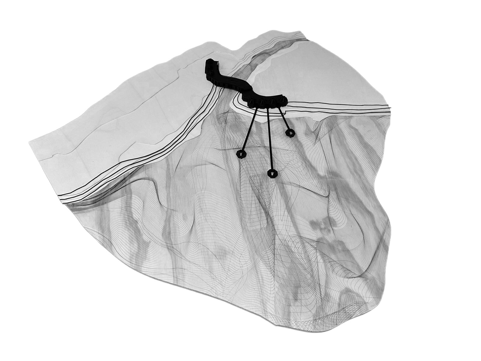 aerial view of 1:200 model