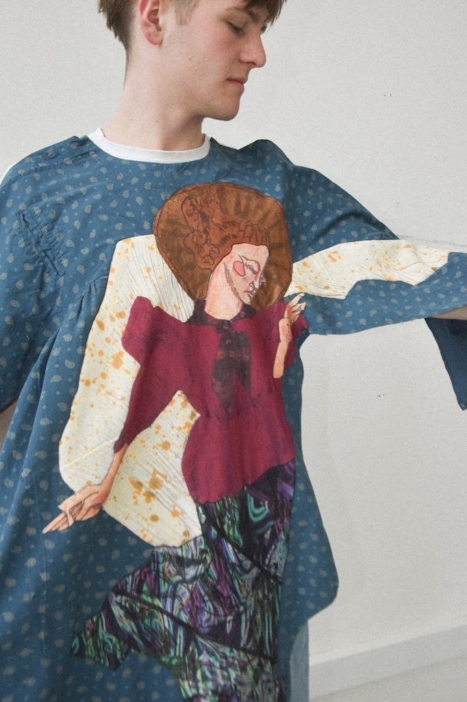 angel appliqué shirt