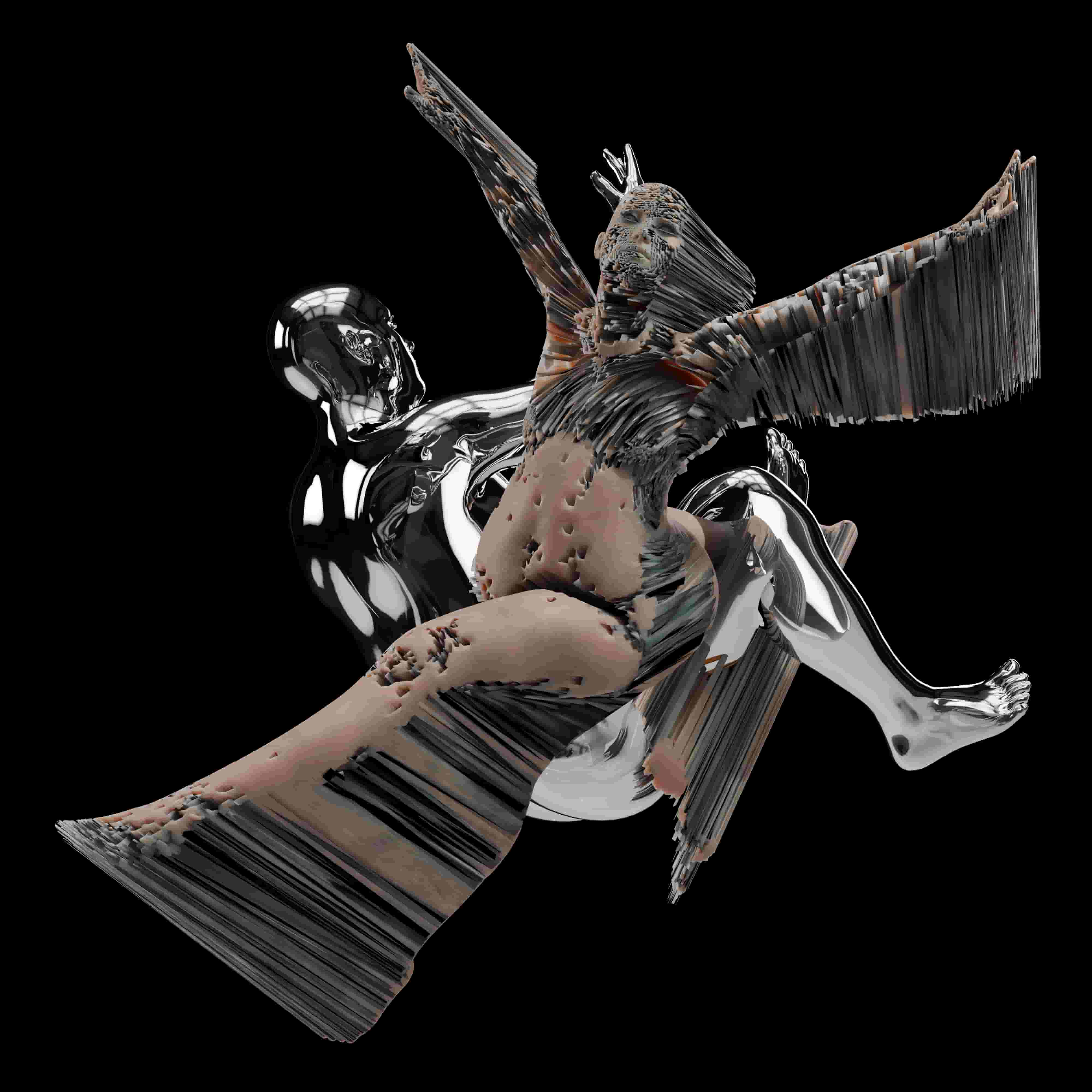 a metal body and a skin body intertwined