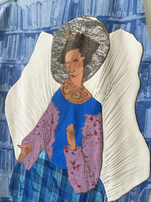 close up of library angel