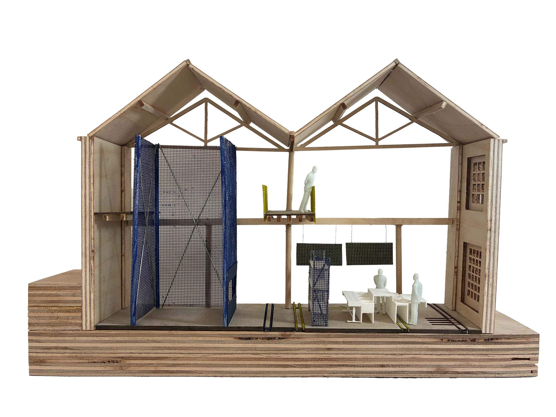 1:50 sectional model of sorting bay