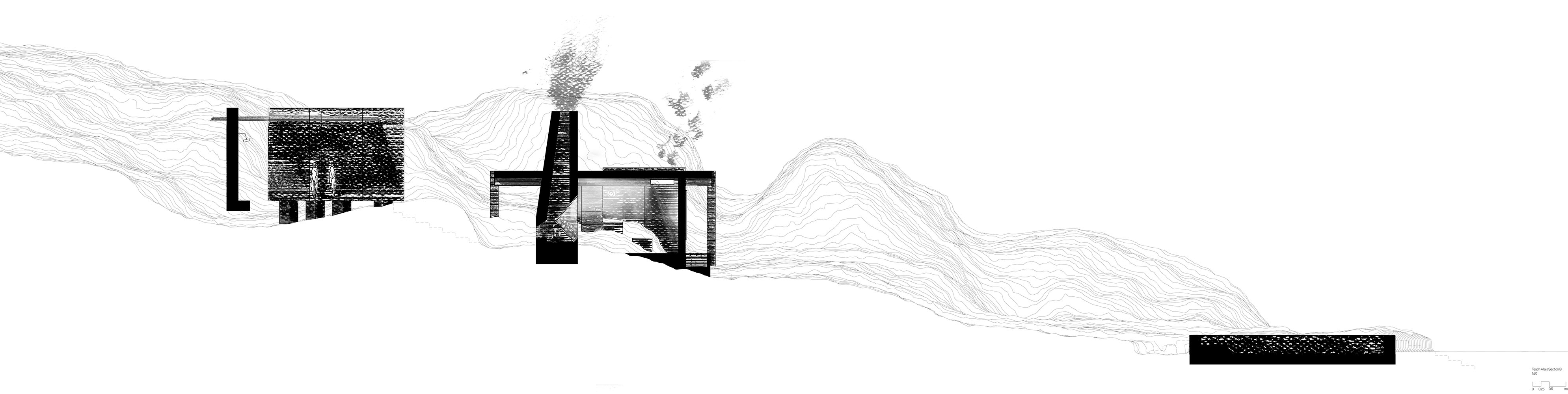 1:50 Steam Room Long Section