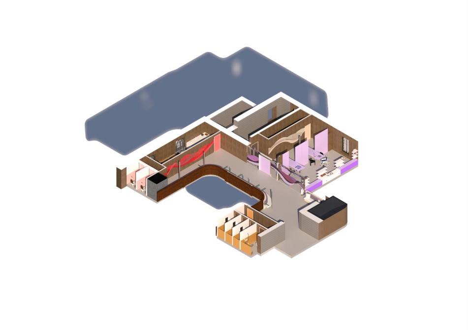 Isometric View of the Second Floor of Bellfield Care