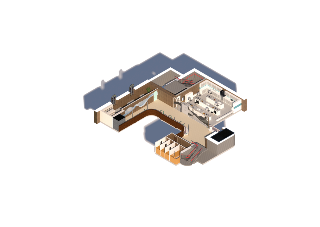 Isometric View of the First Floor of Bellfield Care