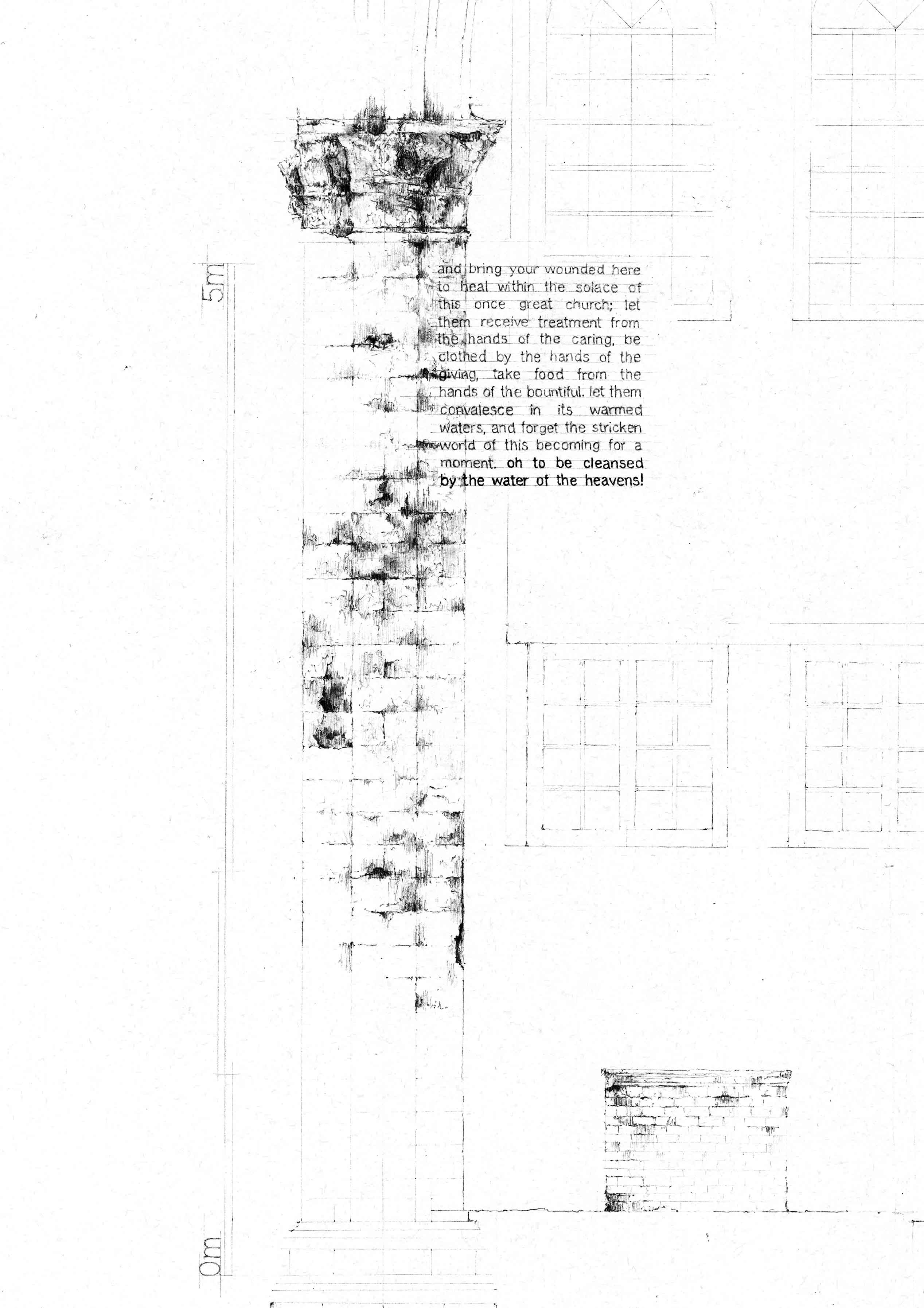Hand drawn analysis of the Chapel