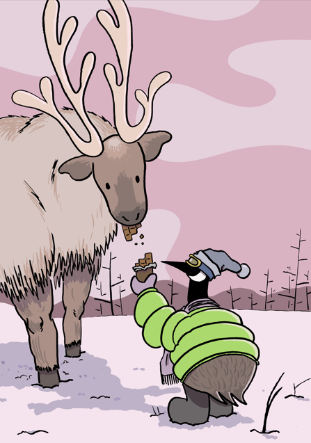 Siberia Reindeer Cartoon