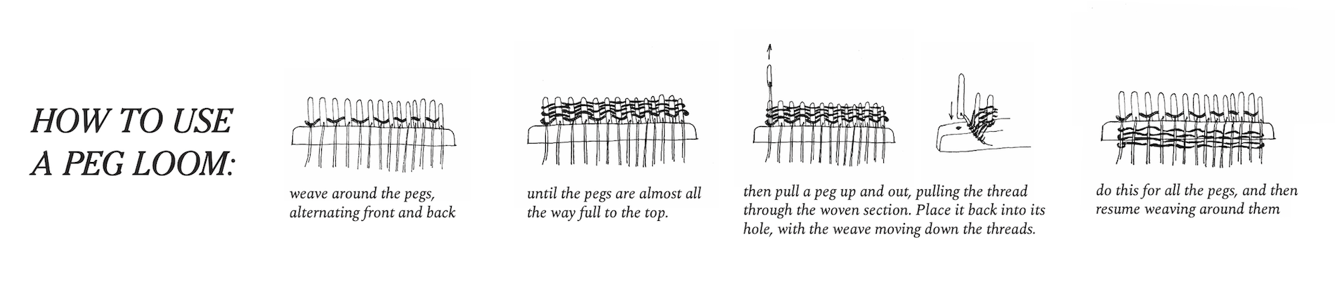 how to use a peg loom