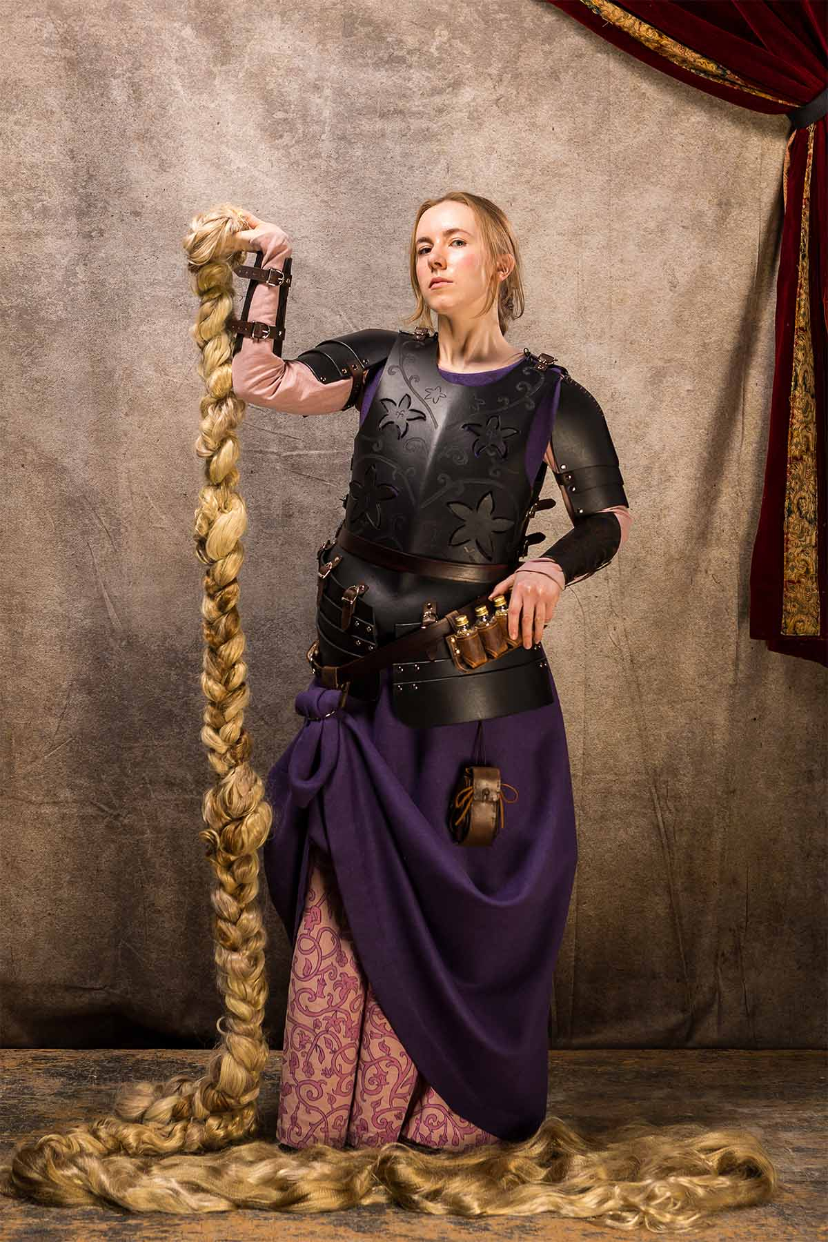 Costume for Rapunzel from Rapunzel Retold. Photographed by Sally Jubb.