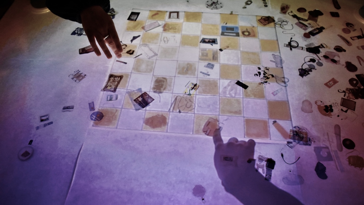 Close-up view of 'Polly Pocket' installation- live interaction 