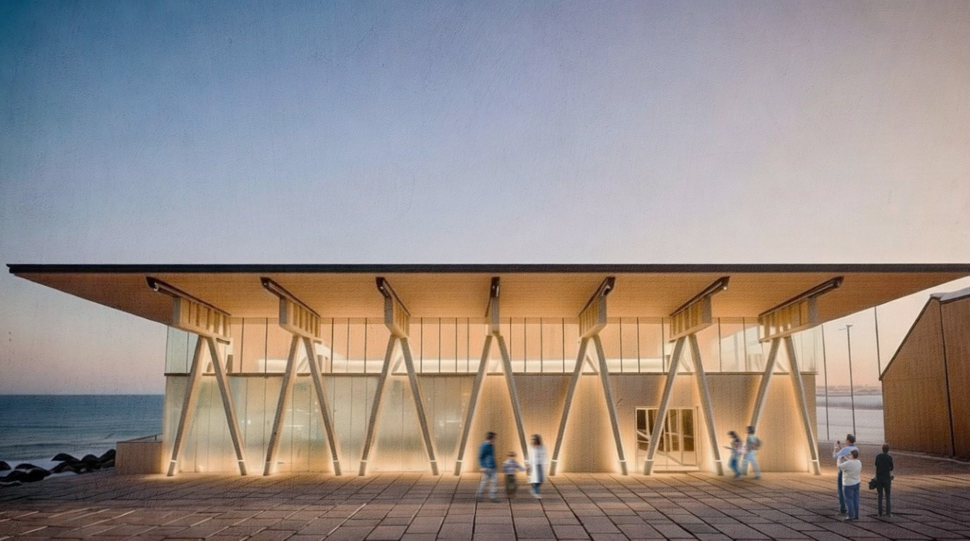 Front Elevation of Exhibition Hall Render