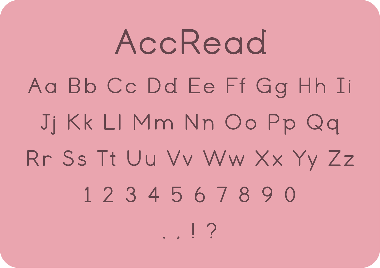 A-Z of typeface Square